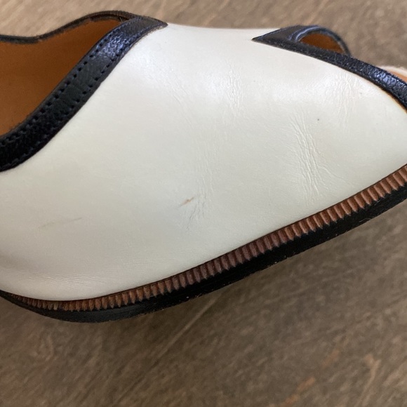 Bruno Magli Vintage Black and White Slingback Heels Size 8.5 - Picture 7 of 7